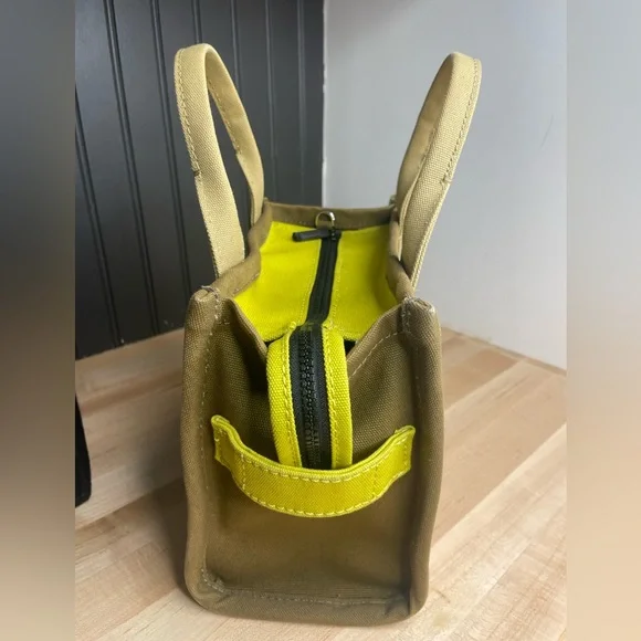 Marc Jacobs Small The Tote Bag Slate Green Multi Color Block EUC - Picture 6 of 10